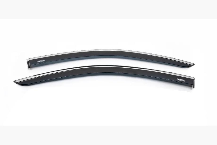 Dacia Lodgy 2012–2022 Raamdeflectoren met chroomstrip (set van 2, Niken) Image