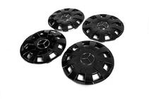 Mercedes Sprinter W906 2006–2018 Zwarte ABS wieldoppen R16 (1 bevestigingsring, set van 4) foto 1