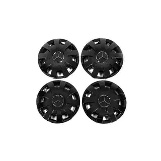 Zwarte ABS wieldoppen R16 (1 bevestigingsring, set van 4) Mercedes Sprinter W906 2006–2018 foto 2