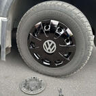 Volkswagen Crafter 2006–2016 Wieldoppen zwart ABS (1-ring, set 4 st.) foto 1