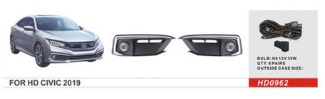 Honda Civic Sedan X 2016–2021 Mistlampen 2019-2021 (halogeen) foto 1