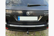 Skoda Octavia II A5 2010–2013 Carmos RVS achterbumperbeschermer (SD/SW) foto 1