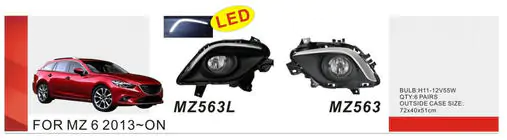 Mazda 6 2012–2024 Mistlampen 2013-2015 (set van 2, halogeen) foto 1