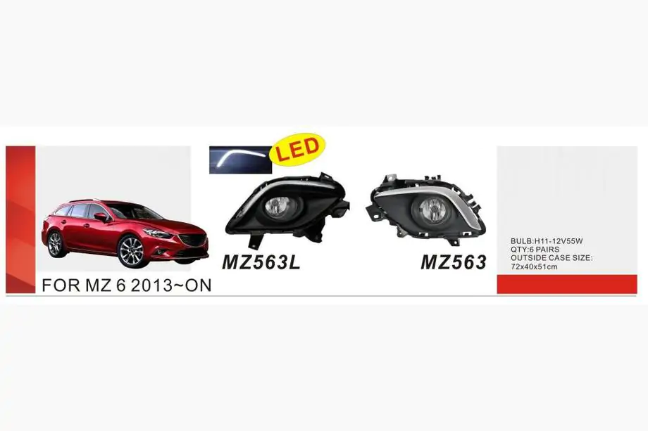 Mazda 6 2012–2024 Mistlampen 2013-2015 (set van 2, halogeen) Image