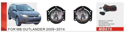 Mitsubishi Outlander 2006–2012 Mistlampen 2009-2012 (2 stuks, halogeen) foto 1