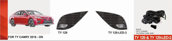 Toyota Camry 2017–2023 Mistlampen US-type (2 stuks, LED) foto 1