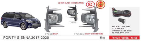 Toyota Sienna 2010–2020 Mistlampenset 2017-2020 (2 stuks, halogeen) foto 1