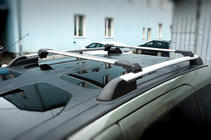 Peugeot Partner Tepee 2008–2018 Dakdragers dwarsstangen voor dakrails, afsluitbaar Skybar V1 (2 stuks) Grijs foto 1