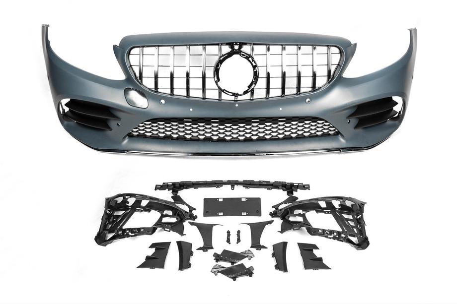 Mercedes C-klasse W205 2014–2021 Voorbumper compleet (AMG Line 2018-2021) Foto 2