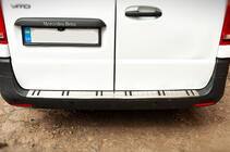 Mercedes Vito/V-klasse W447 2014– OmsaLine achterbumperbescherming Chroom+ABS (RVS) foto 2
