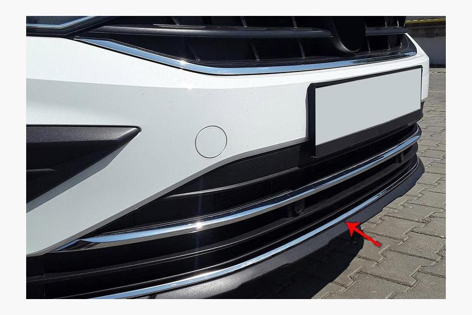 Volkswagen Tiguan 2016–2023 RVS bumperbeschermer voorbumper 2020+ Image