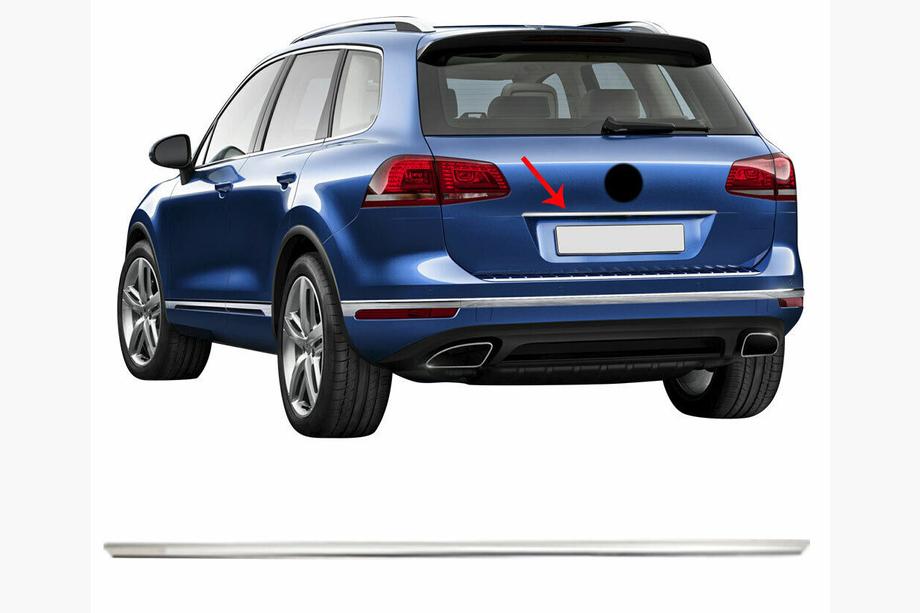 Volkswagen Touareg 2018– Chromen sierlijst boven kenteken OmsaLine (RVS) Image