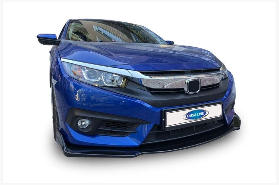 Honda Civic Sedan X 2016–2021 Voorbumper lip LIP V3 (zwart) Image