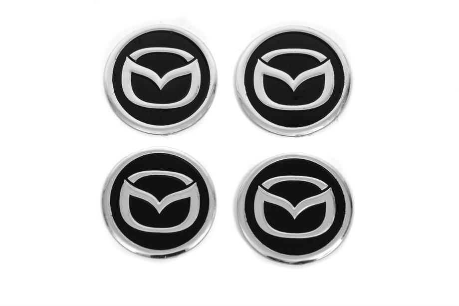 Mazda Sticker set voor naafdoppen V1 60 mm (4 stuks) Foto 1