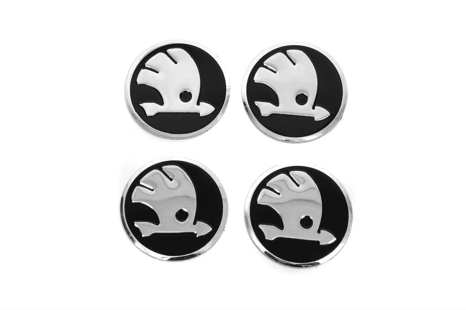 Skoda Sticker set voor naafdoppen V1 60 mm (4 stuks) Image