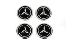 Mercedes-Benz Sticker set voor naafdoppen V1 60 mm (4 stuks) foto 1