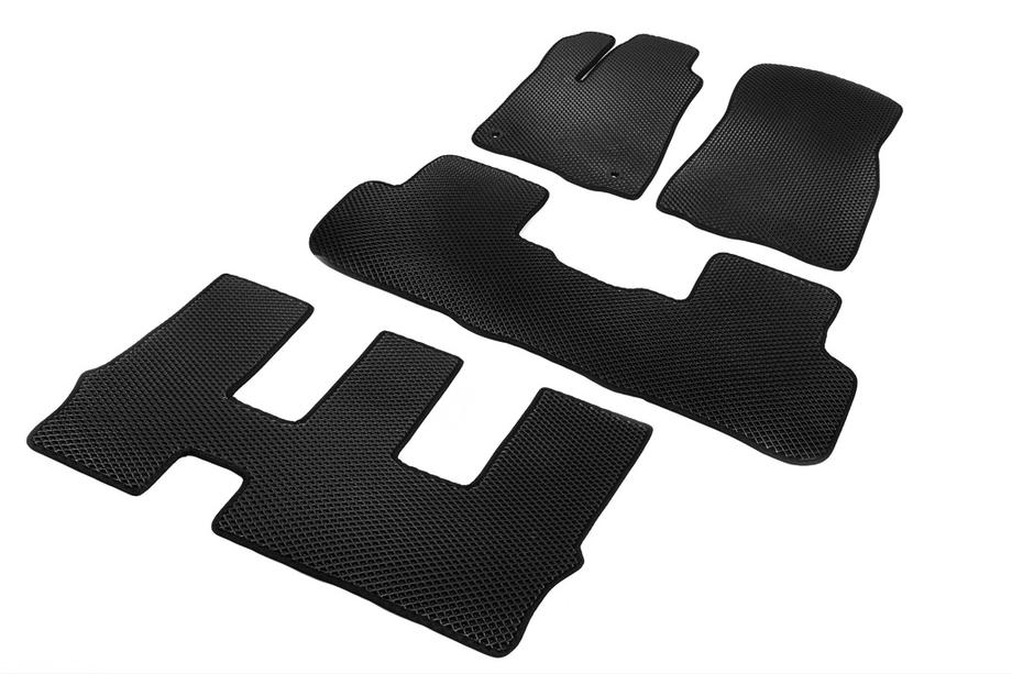 Toyota Highlander 2013–2019 EVA automatten (3 rijen, zwart) Image