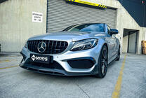 Mercedes C-klasse W205 2014–2021 Panamericana GT Black voorgrille (voor Avantgarde/AMG-Line/C43 AMG) foto 5
