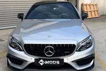 Mercedes C-klasse W205 2014–2021 Panamericana GT Black voorgrille (voor Avantgarde/AMG-Line/C43 AMG) foto 6