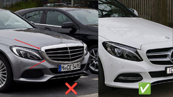 Mercedes C-klasse W205 2014–2021 Panamericana GT Black voorgrille (voor Avantgarde/AMG-Line/C43 AMG) foto 4