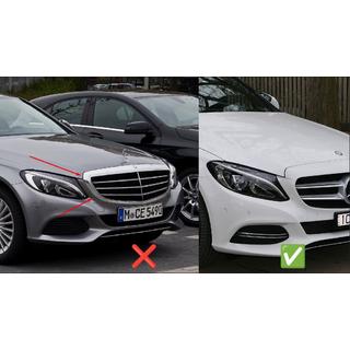 Panamericana GT Black voorgrille (voor Avantgarde/AMG-Line/C43 AMG) Mercedes C-klasse W205 2014–2021 foto 4