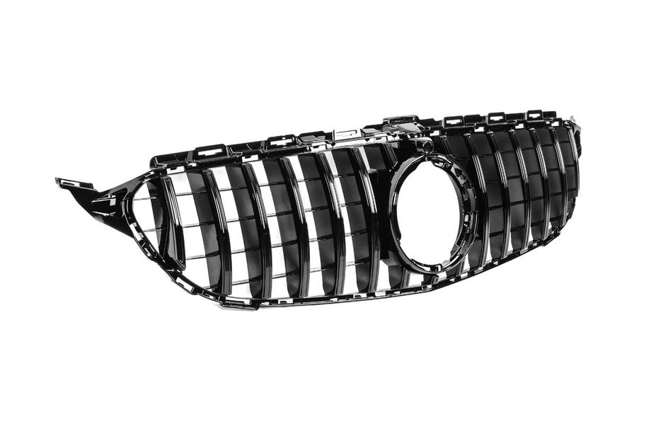 Mercedes C-klasse W205 2014–2021 Panamericana GT Black voorgrille (voor Avantgarde/AMG-Line/C43 AMG) 2014-2021, zonder camera Foto 8