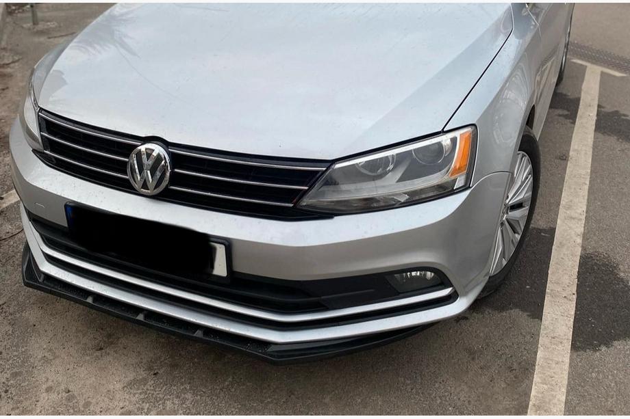 Volkswagen Jetta 2011–2018 Lip voorbumper lip (2010-2018, hoogglans zwart) Image