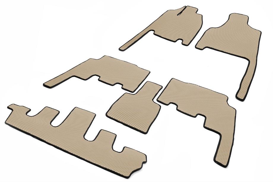Chrysler Voyager 2001–2007 EVA vloermatten voor interieur (3 rijen, beige) Image