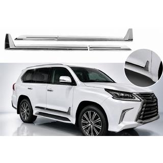 F-Sport deurlijsten wit+chroom (set 4 stuks, ABS)