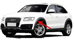 Audi Q5 2008–2017 Premium spatlappen (set van 4, met brede wielkastverbreders) foto 3
