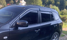 Hyundai Santa Fe 2 2006–2012 Raamwindschermen met chromen sierlijst (set van 4, Niken) foto 1