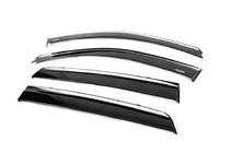 Hyundai Santa Fe 2 2006–2012 Raamwindschermen met chromen sierlijst (set van 4, Niken) foto 3