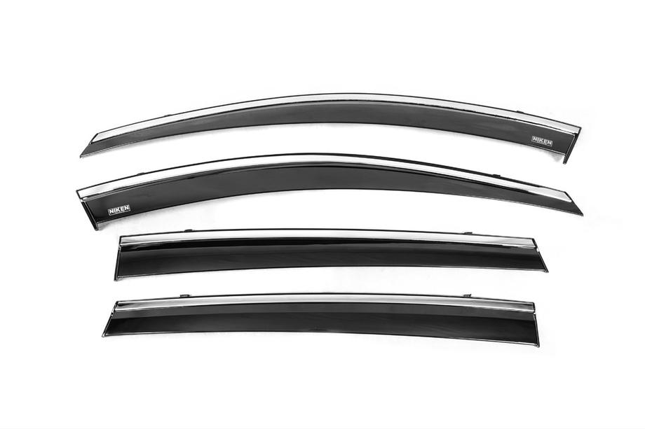 Toyota Rav 4 2013–2018 Raamwindschermen met chromen sierlijst (set van 4, Niken) Image