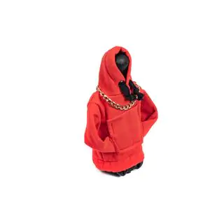 Hoodie hoes voor versnellingspook (rood, zwart koord) foto 2