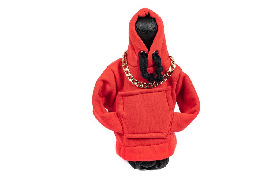 Hoodie hoes voor versnellingspook (rood, zwart koord) Foto 1