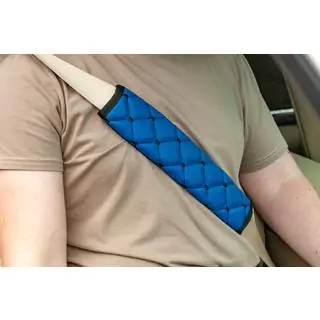 Gordelpads ECO (2 stuks, blauw met zwart stiksel) foto 1