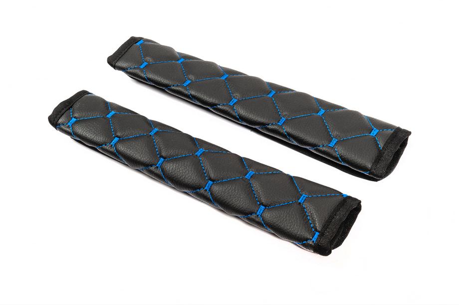 Autogordelhoes ECO (2 stuks, zwart met blauw stiksel) Foto 3