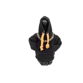 Hoodie-stijl pookhoes (Zwart, oranje trekkoord) foto 1