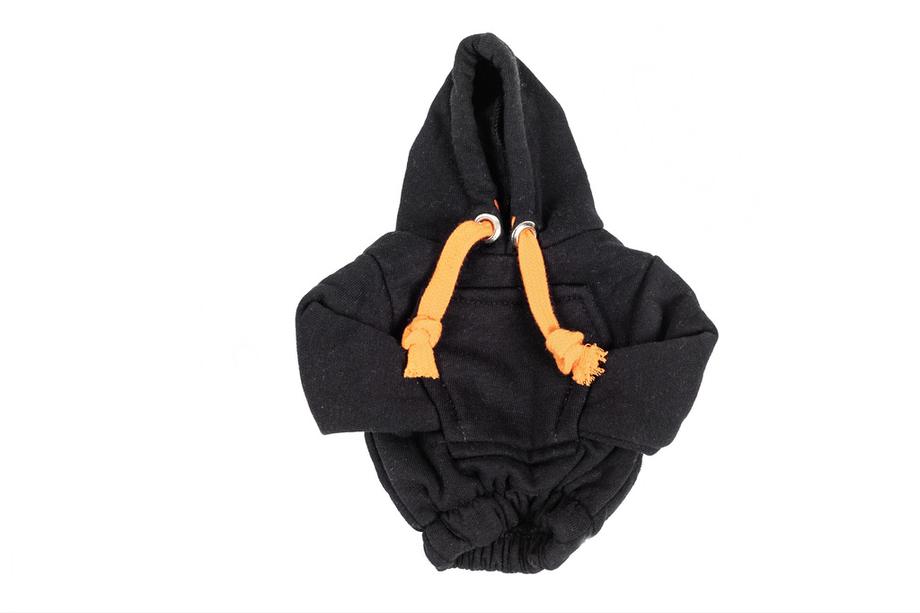 Hoodie-stijl pookhoes (Zwart, oranje trekkoord) Foto 2