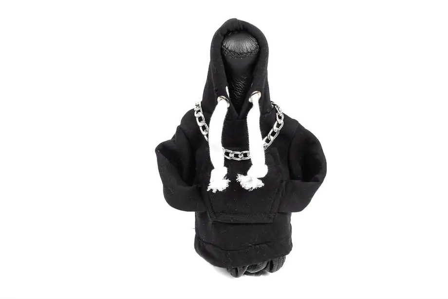 Hoodie pookhoes (zwart, wit koord) Foto 1