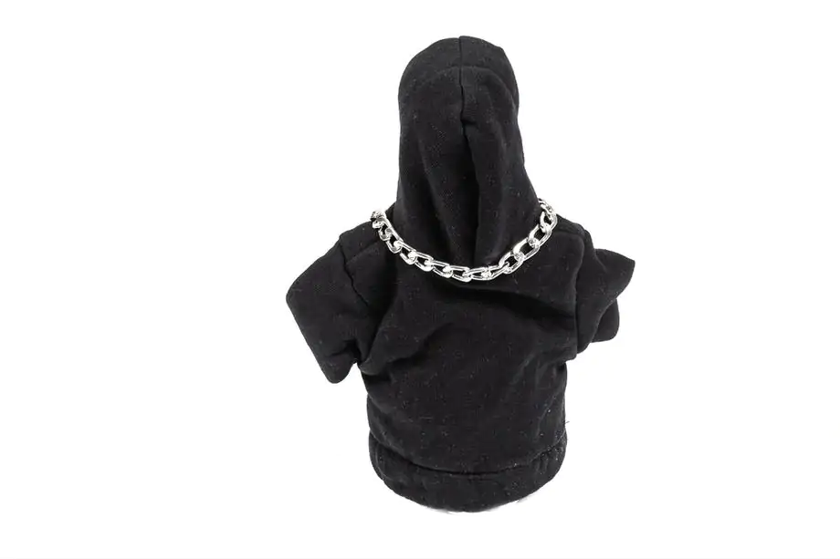 Hoodie pookhoes (zwart, wit koord) Foto 4
