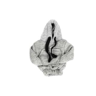 Pookhoes hoodie-stijl (grijs, zwart koord) foto 2