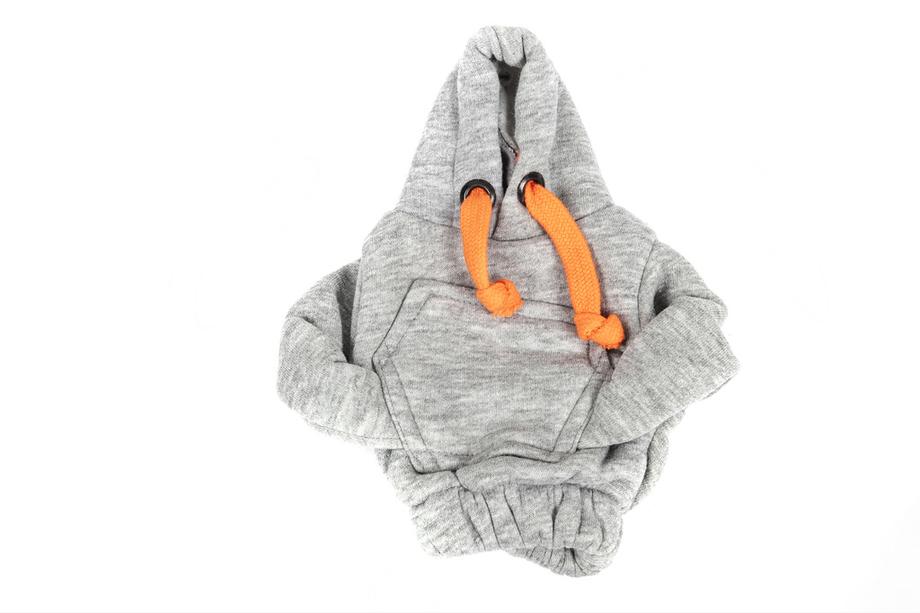 Hoodie versnellingspookhoes (grijs, oranje koord) Foto 3