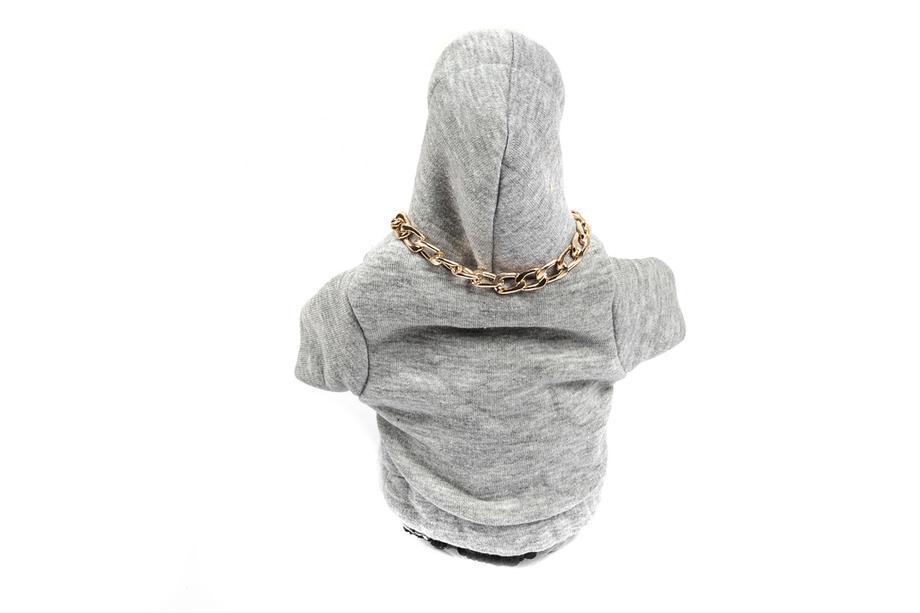 Hoodie versnellingspookhoes (grijs, oranje koord) Foto 4