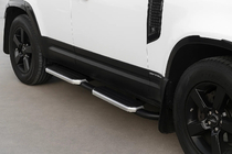Land Rover Defender 2019– Side steps OEM Silver (voor 110/130, 2 stuks) foto 1
