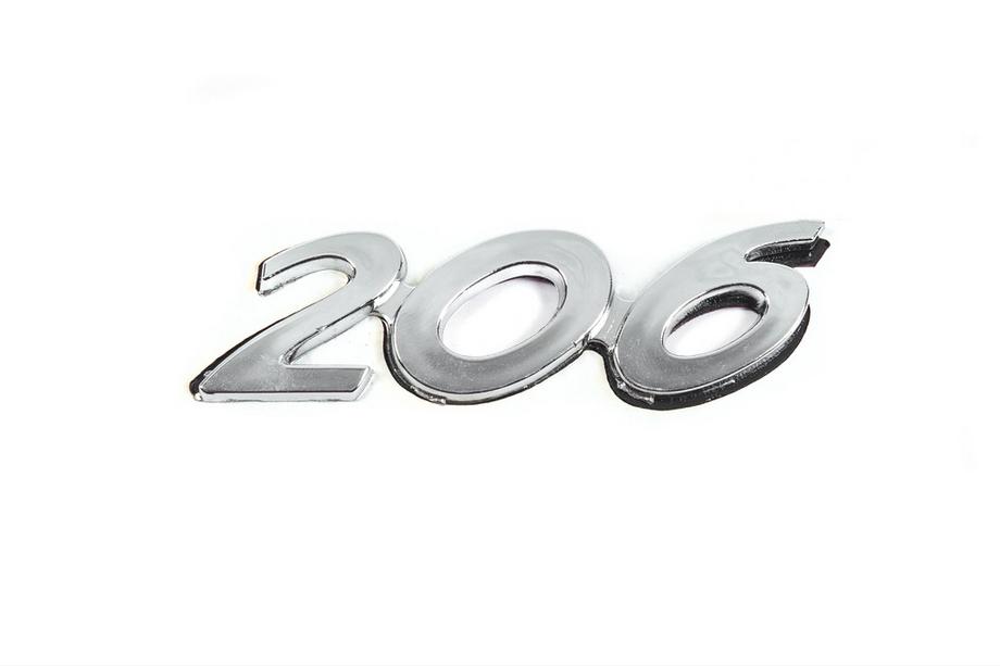 Peugeot 206 1998–2024 Opschrift 206 (90 x 25 mm) Image