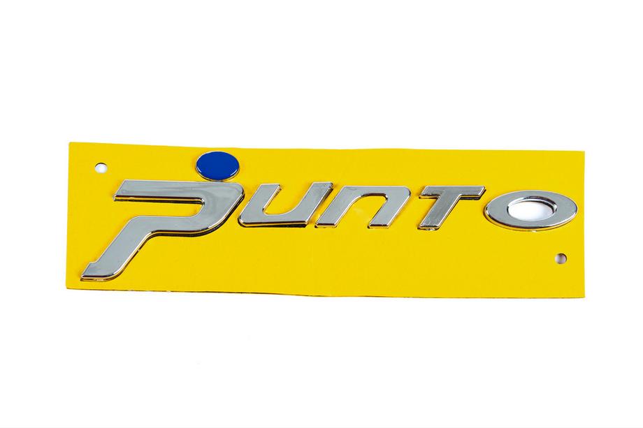 Fiat Punto Grande/EVO 2006–2018 Punto embleem voor Grande (blauwe stip, 1518a) Image