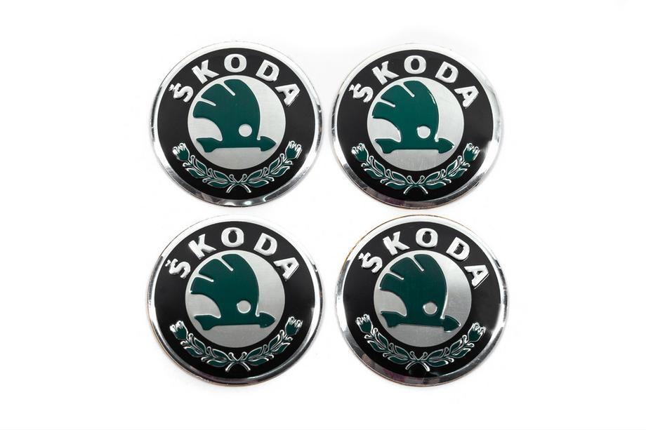Skoda Stickers voor wielnaafkappen 56 mm J1009 (4 stuks) Foto 4