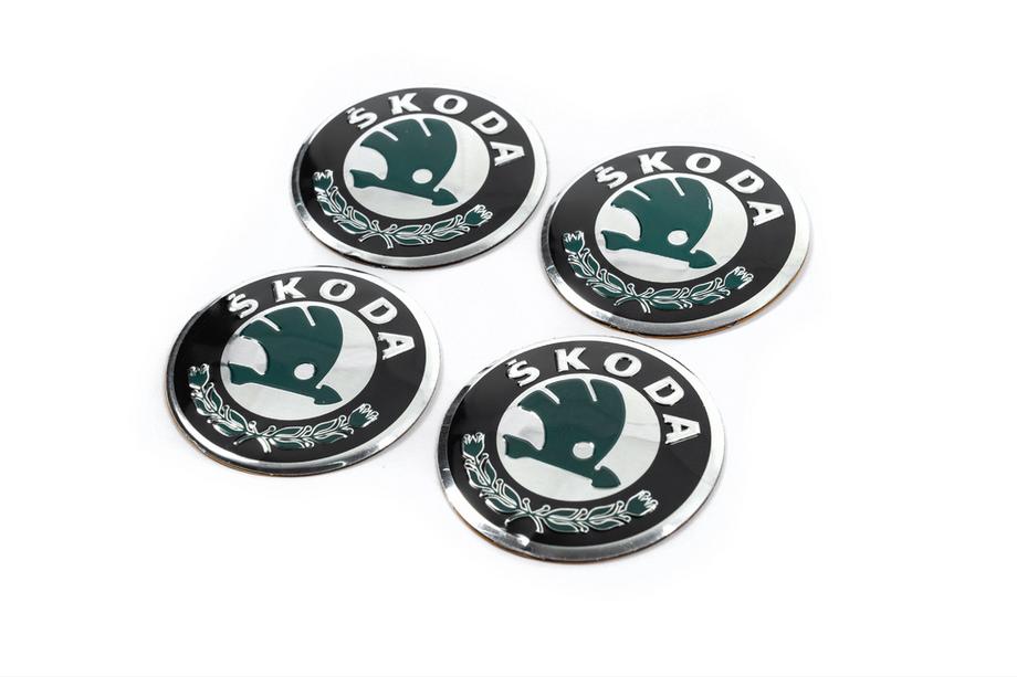 Skoda Stickers voor wielnaafkappen 56 mm J1009 (4 stuks) Foto 5