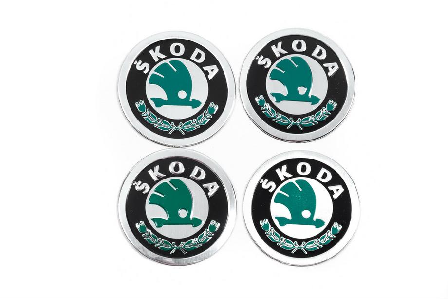 Skoda Naafdopstickers 60 mm 8932 (4 stuks) Image